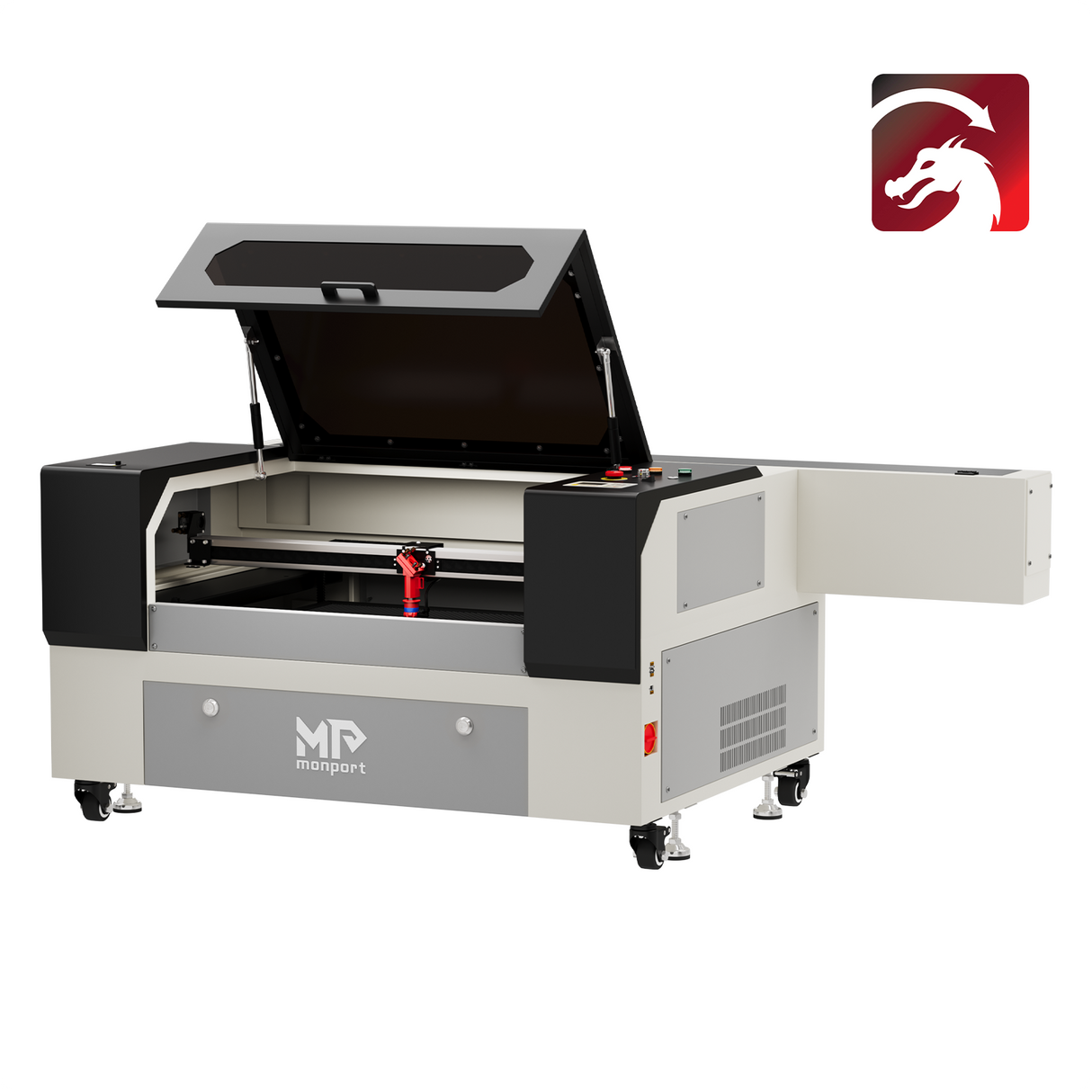 Smussatrice laser 100W a CO2 e tagliatrice (500x700mm), rotala automatica