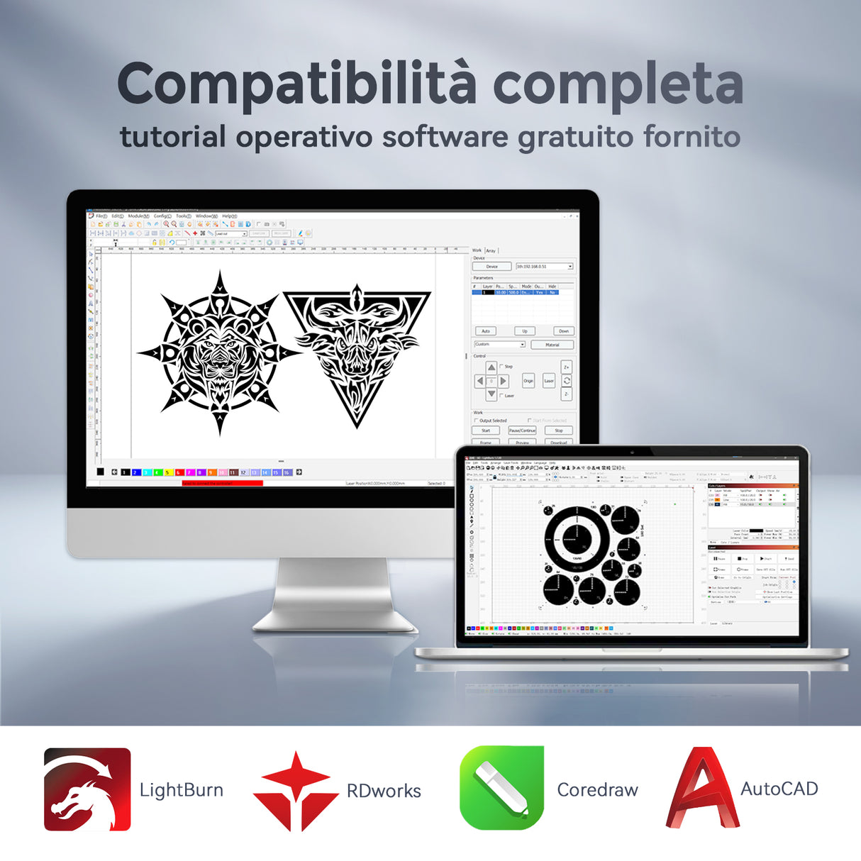 Monport Effi 10S versione aggiornata Macchina per incisione e taglio laser CO2 da 100W con funzione di messa a fuoco automatica e refrigeratore d'acqua integrato