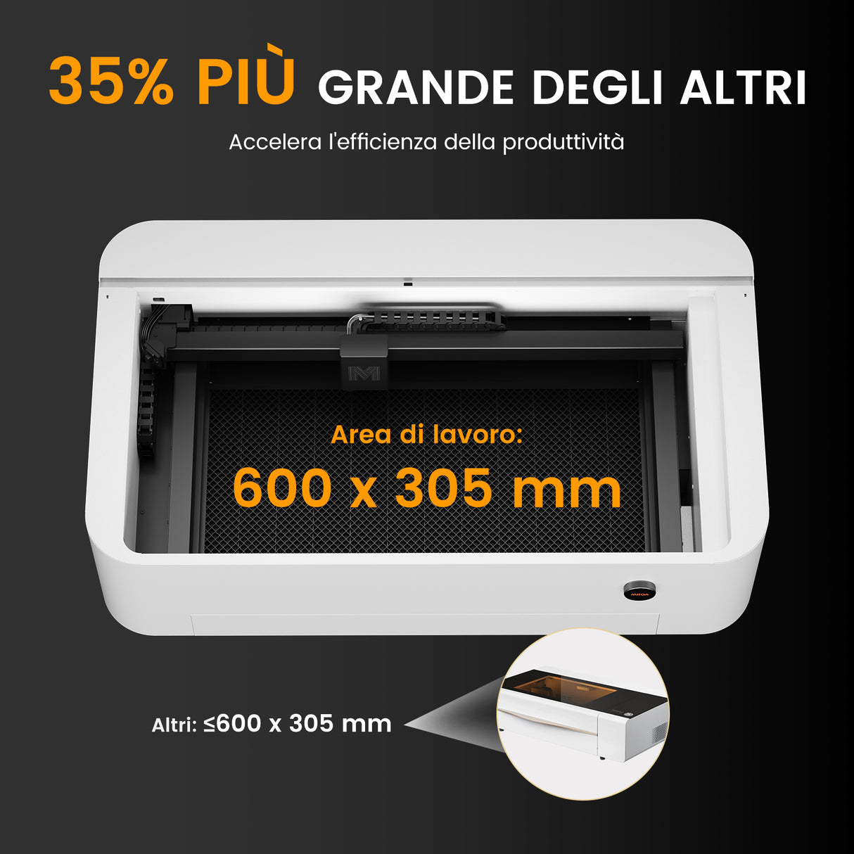 Monport Mega: la prima macchina da incisione da tavolo intelligente da 70W al mondo