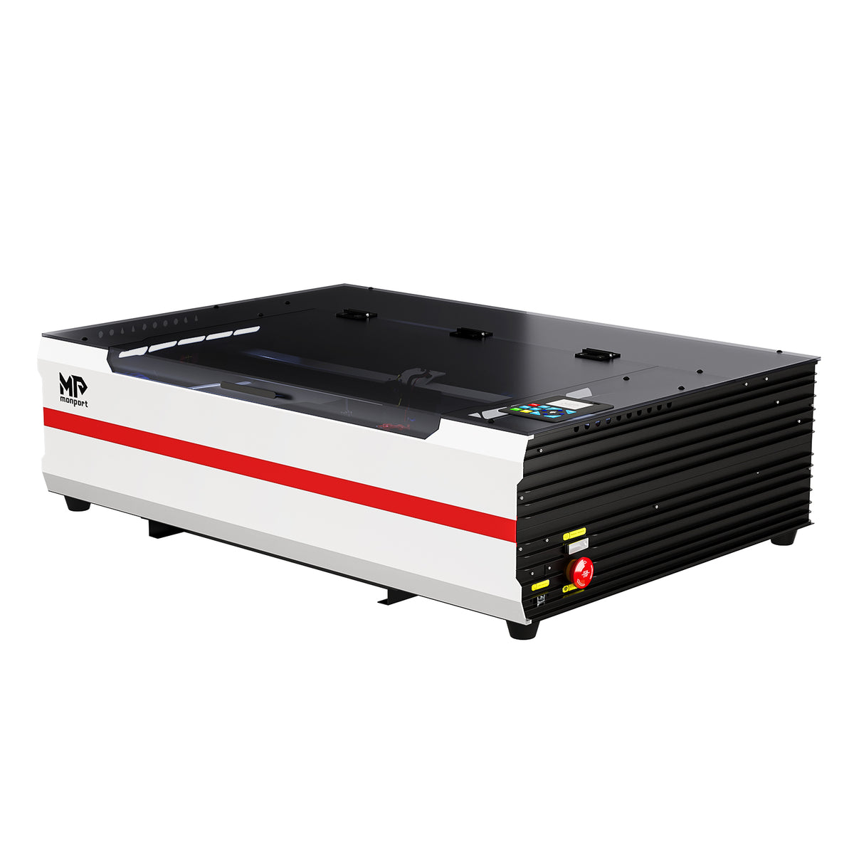 Monport Reno65 Pro 65W Incisore Laser CO₂ Aggiornato (24" × 16") con Raffreddamento ad Acqua, Assistenza Aria Integrata e Ripresa dell’Incisione dopo un’Interruzione di Corrente