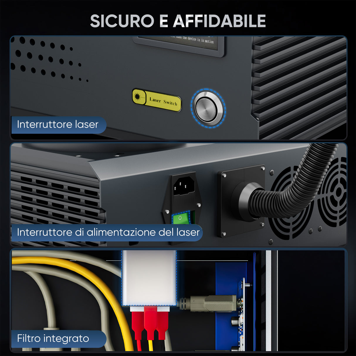 Monport GA migliora la macchina di incisione e di marker con un laser a fibre ottiche MOPA integrato a 60W con connessioni automatiche