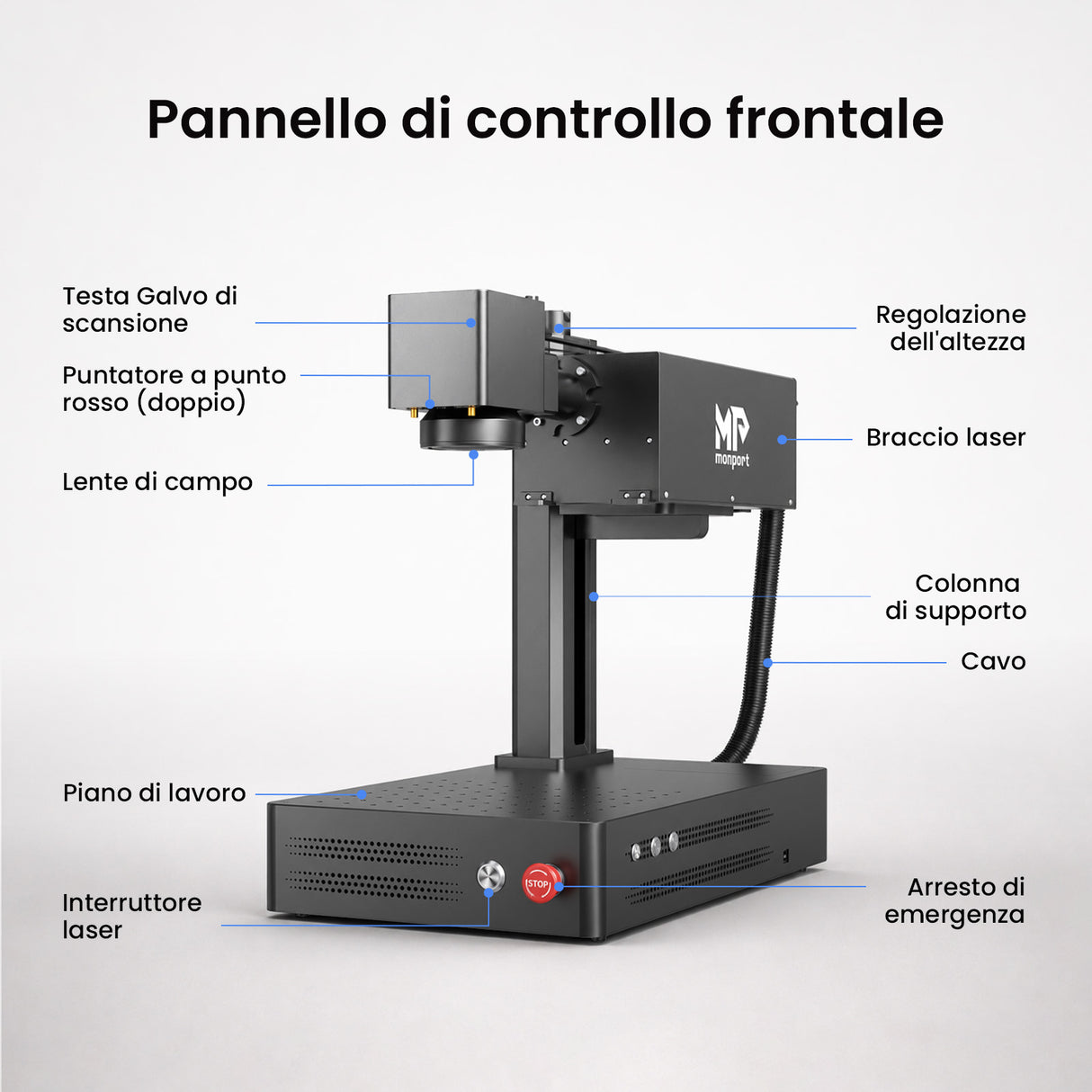 Monport UV Pro 10W Laser UV per incisione e marcatura | Incisione interna 3D su cristallo