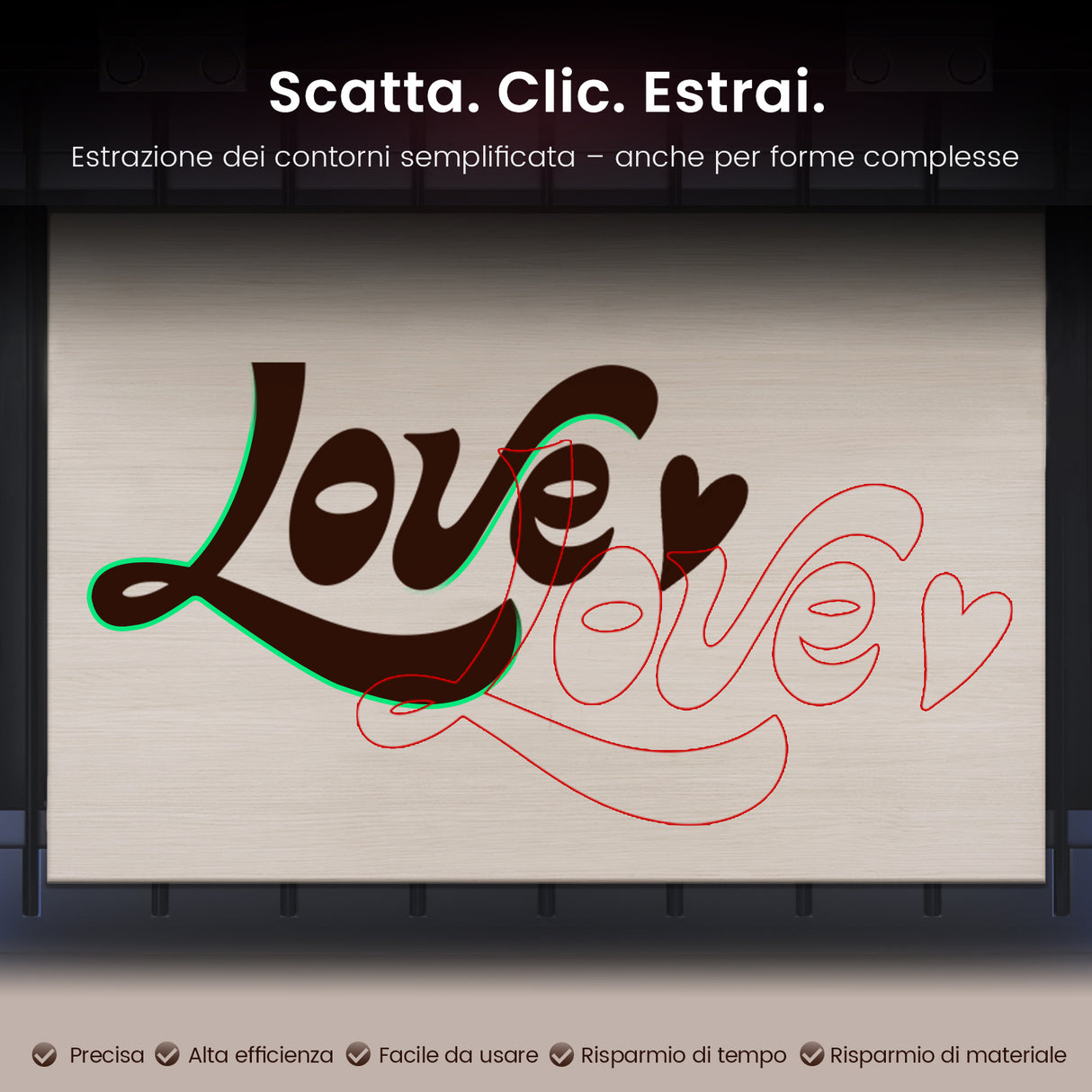 Monport Reno45 Pro Vision 45W Incisore e Cutter CO2 da Scrivania (16" X 12") con Fotocamera HD da 8MP e Messa a Fuoco Automatica Assistita Magneticamente