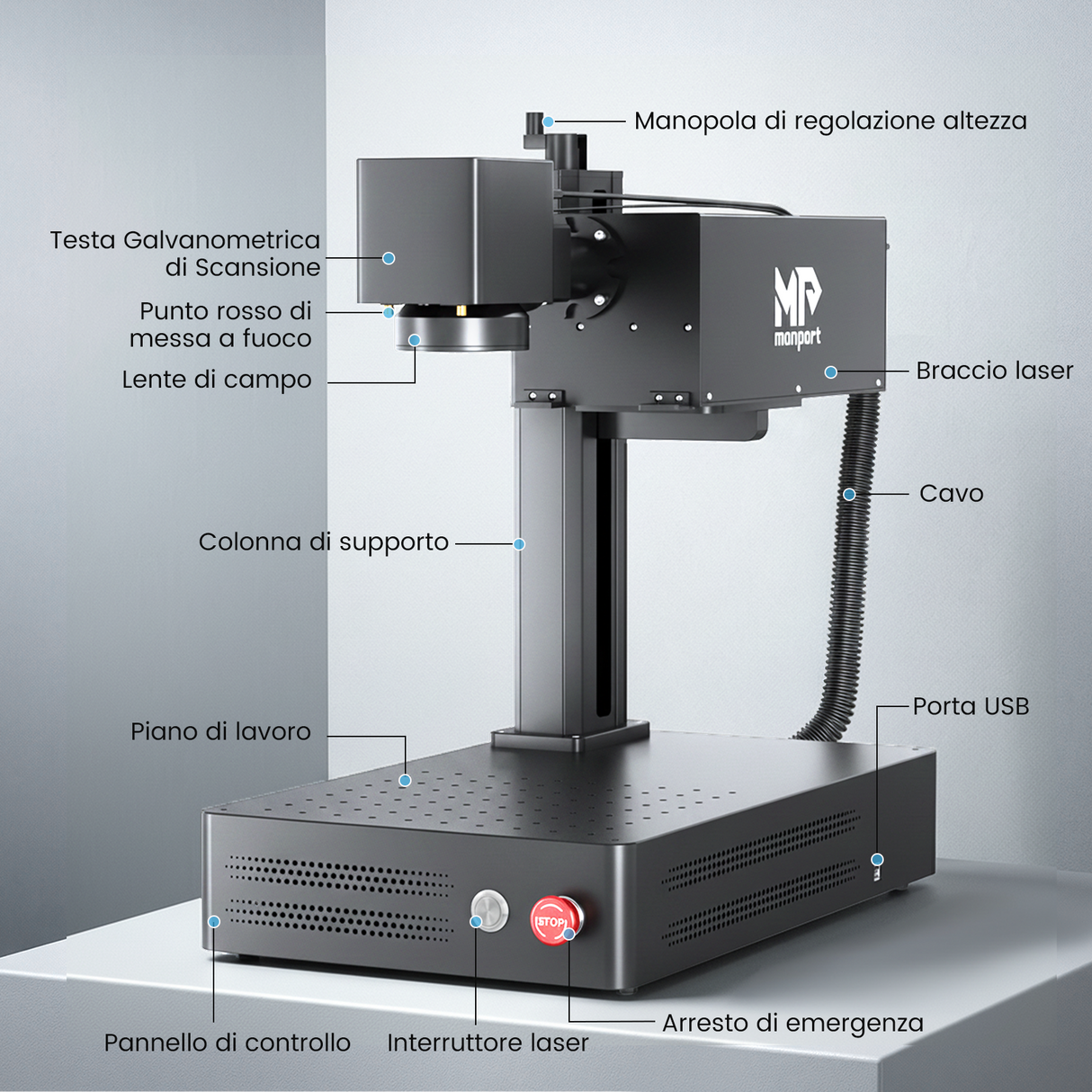 Macchina per incisione e marcatura laser UV Monport GM 10W