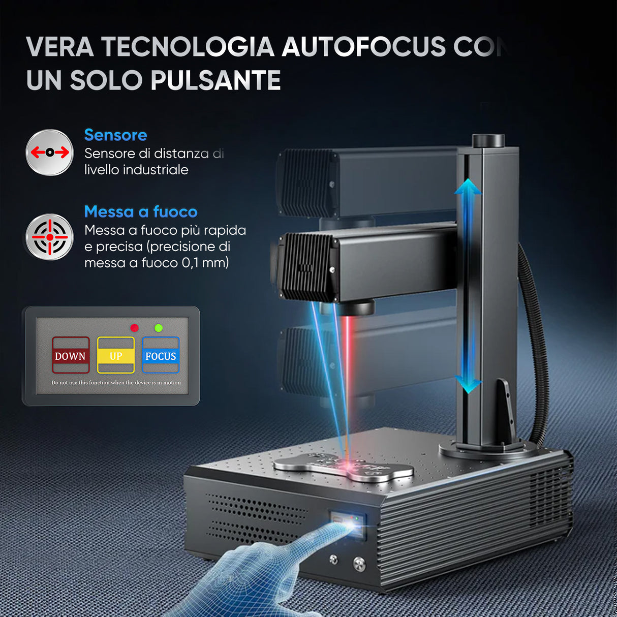 Monport GA migliora la macchina di incisione e di marker con un laser a fibre ottiche MOPA integrato a 100W con connessioni automatiche