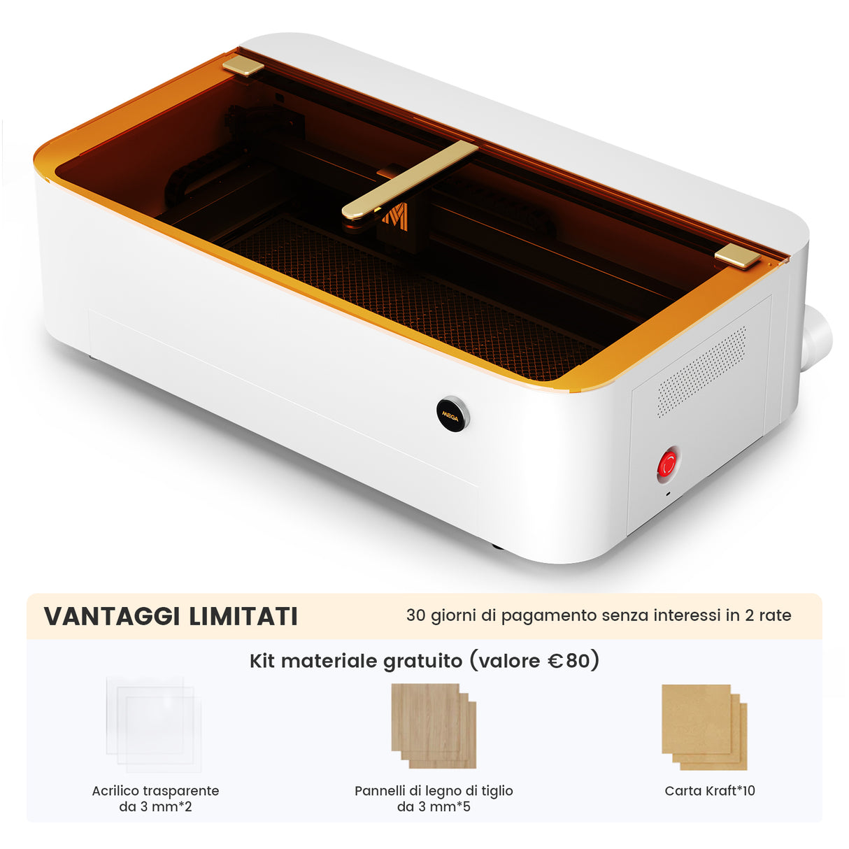 Monport Mega: la prima macchina da incisione da tavolo intelligente da 70W al mondo