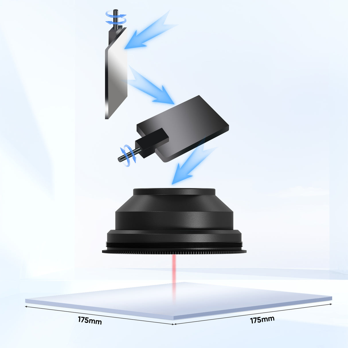 Monport F-theta M85 175mm*175mm sostituzione lente di scansione ottica per incisore laser a fibra
