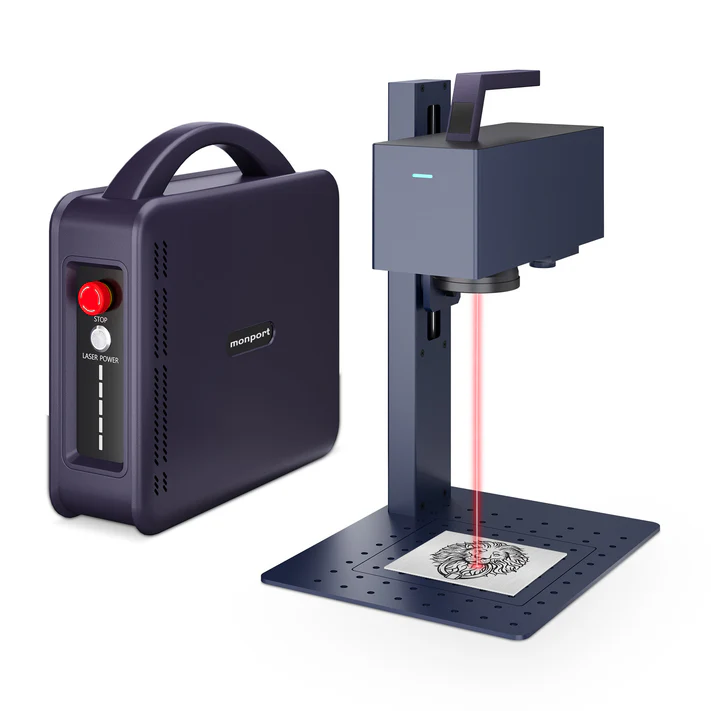 Monport 20W Portable Mini Fiber Laser Engraver per la marcatura a colori del metallo
