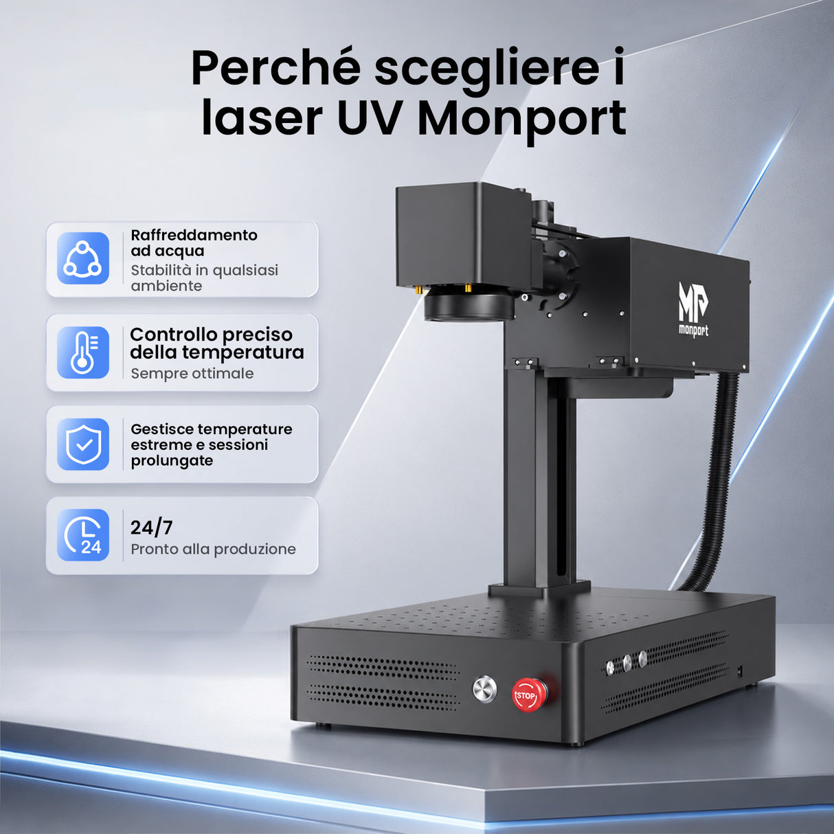 Monport UV Pro 10W Laser UV per incisione e marcatura | Incisione interna 3D su cristallo