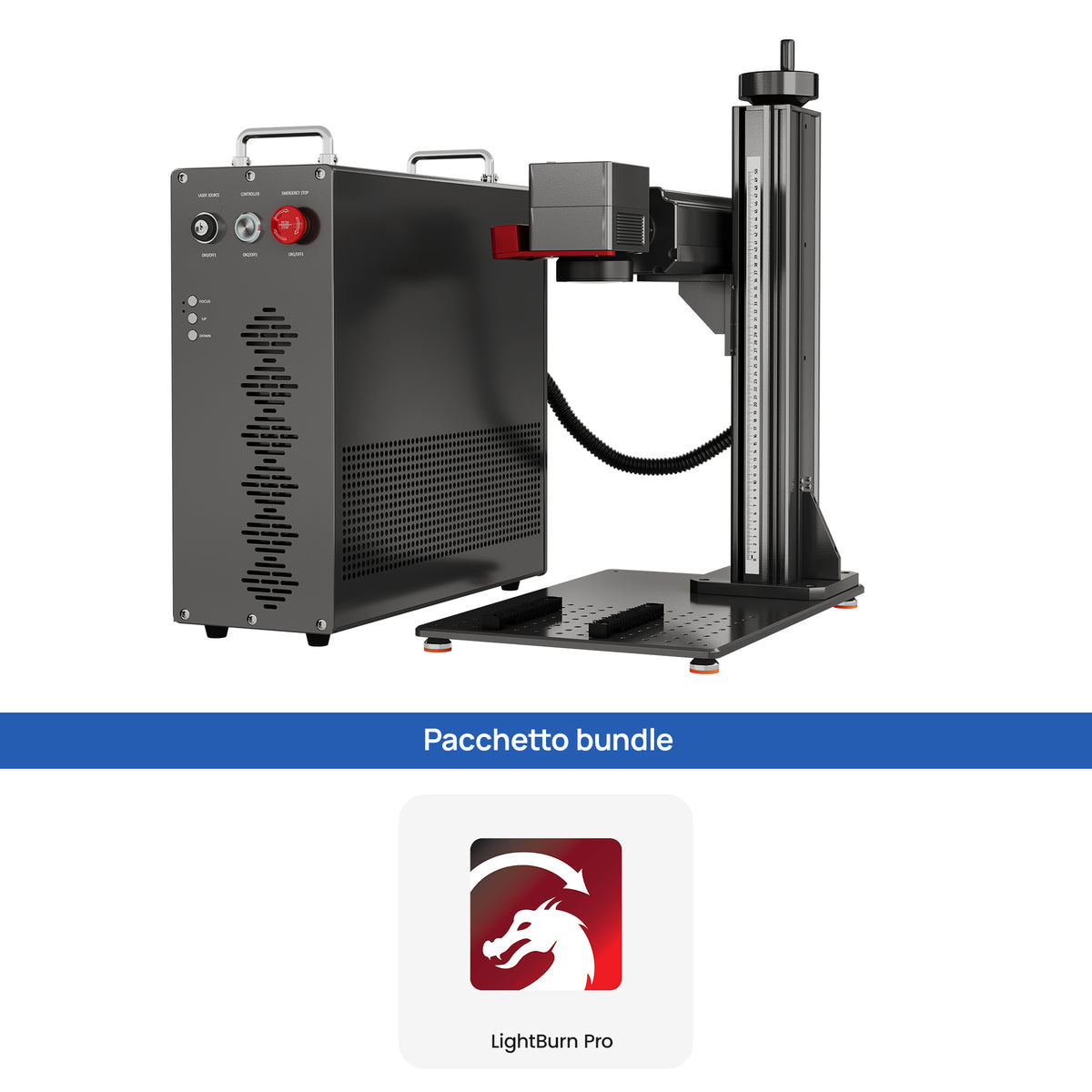 Monport GPro Vision 200W Laser per incisione e marcatura in fibra MOPA Split con Visione Intelligente 16MP e Messa a fuoco automatica
