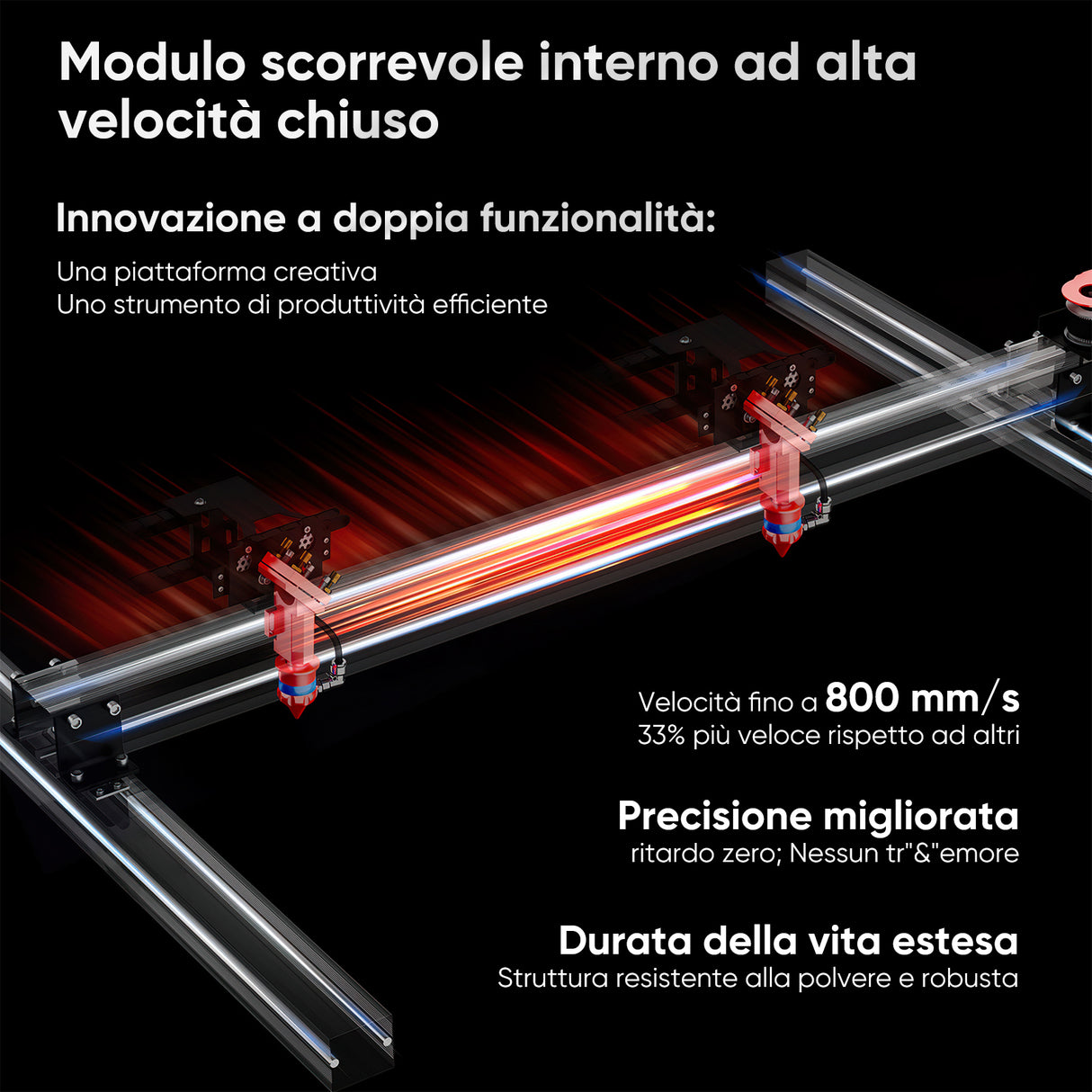 Smussatrici e tagliatrici a laser con una sola porta da 90W (500x700mm), rinforzate e montate automaticamente