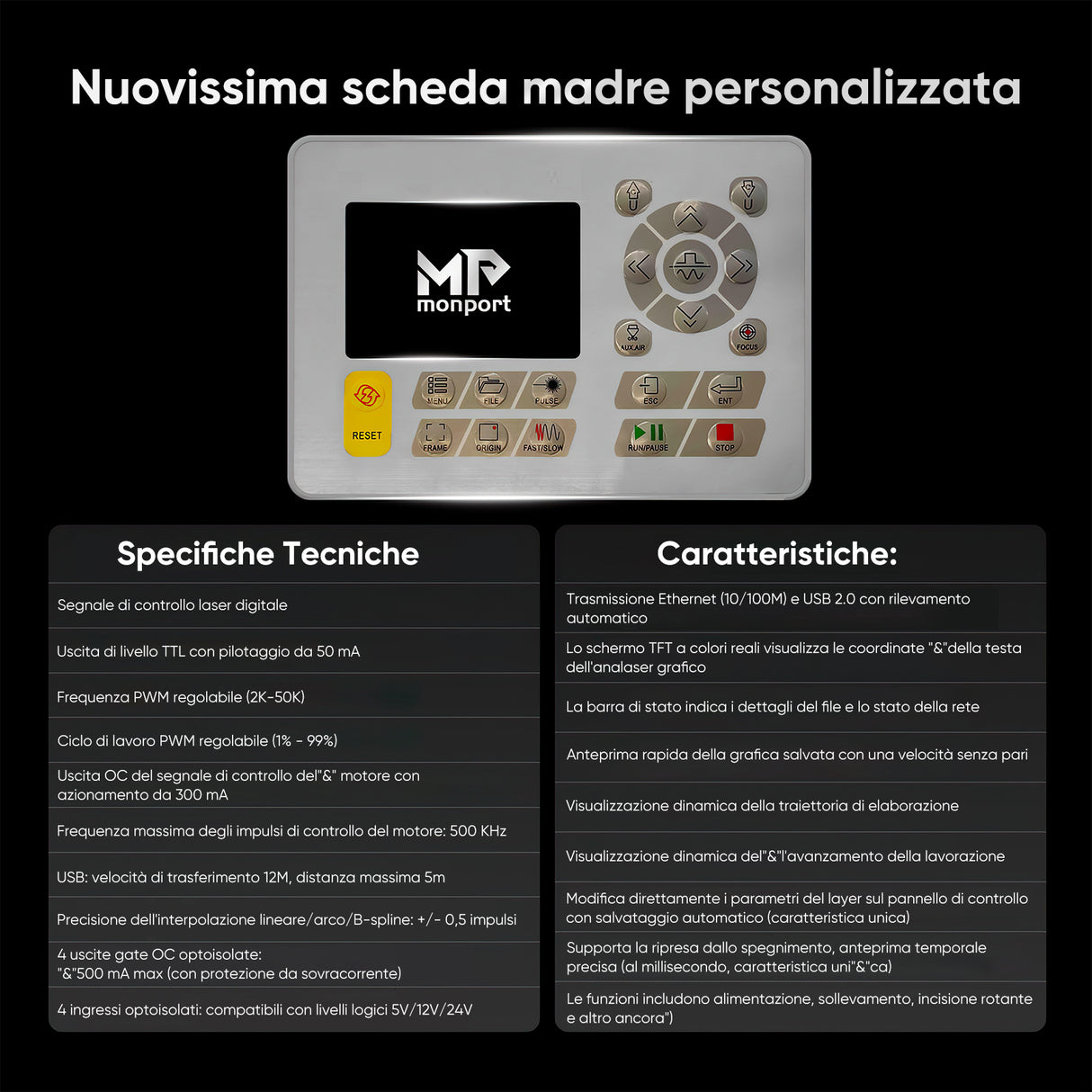 Smussatrici e tagliatrici a laser con una sola porta da 90W (500x700mm), rinforzate e montate automaticamente