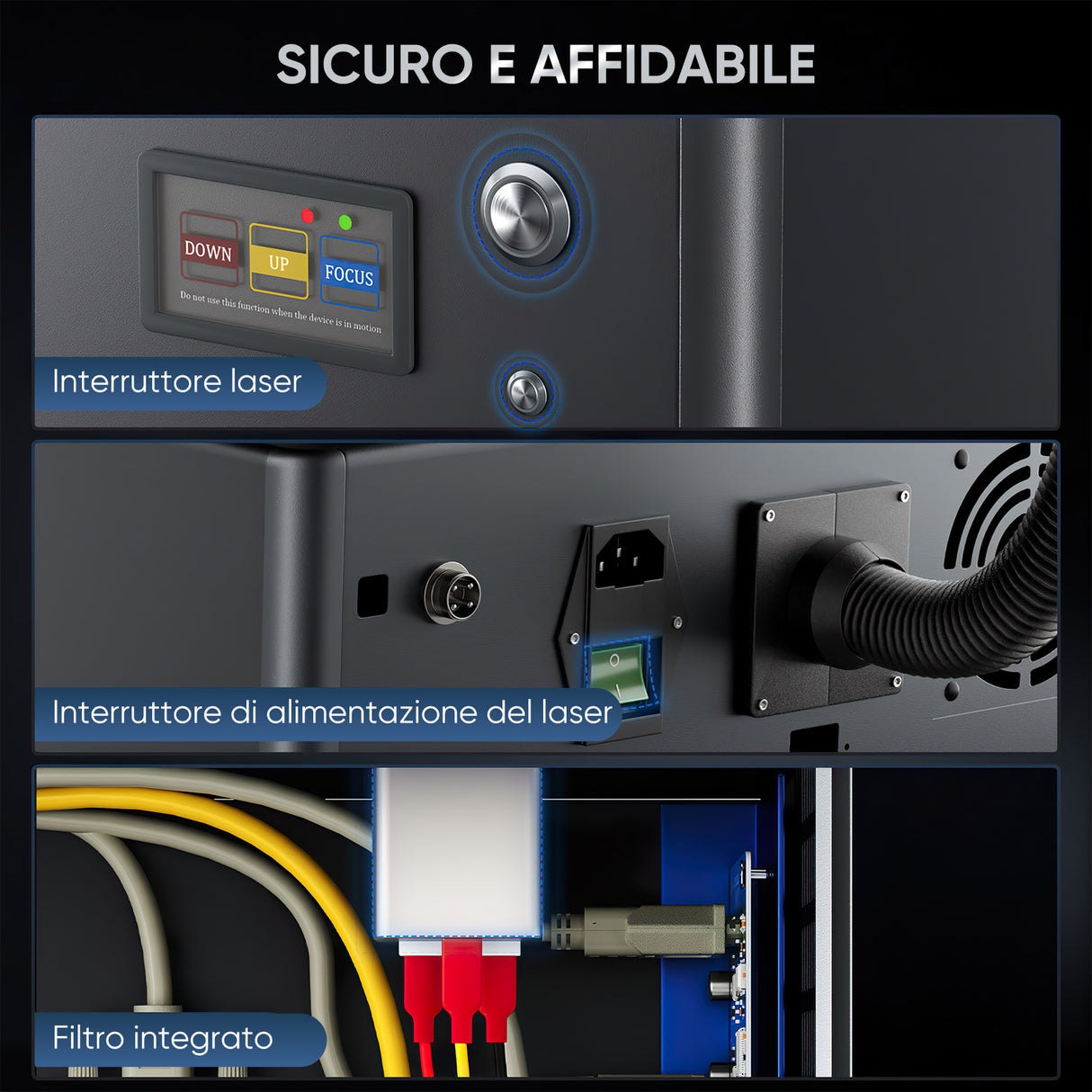 Monport GA migliora la macchina di incisione e di marker con un laser a fibre ottiche MOPA integrato a 100W con connessioni automatiche