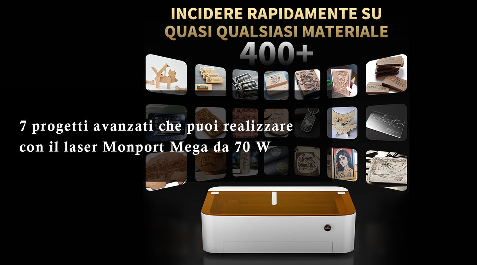 7 progetti avanzati che puoi realizzare con il laser Monport Mega da 70 W