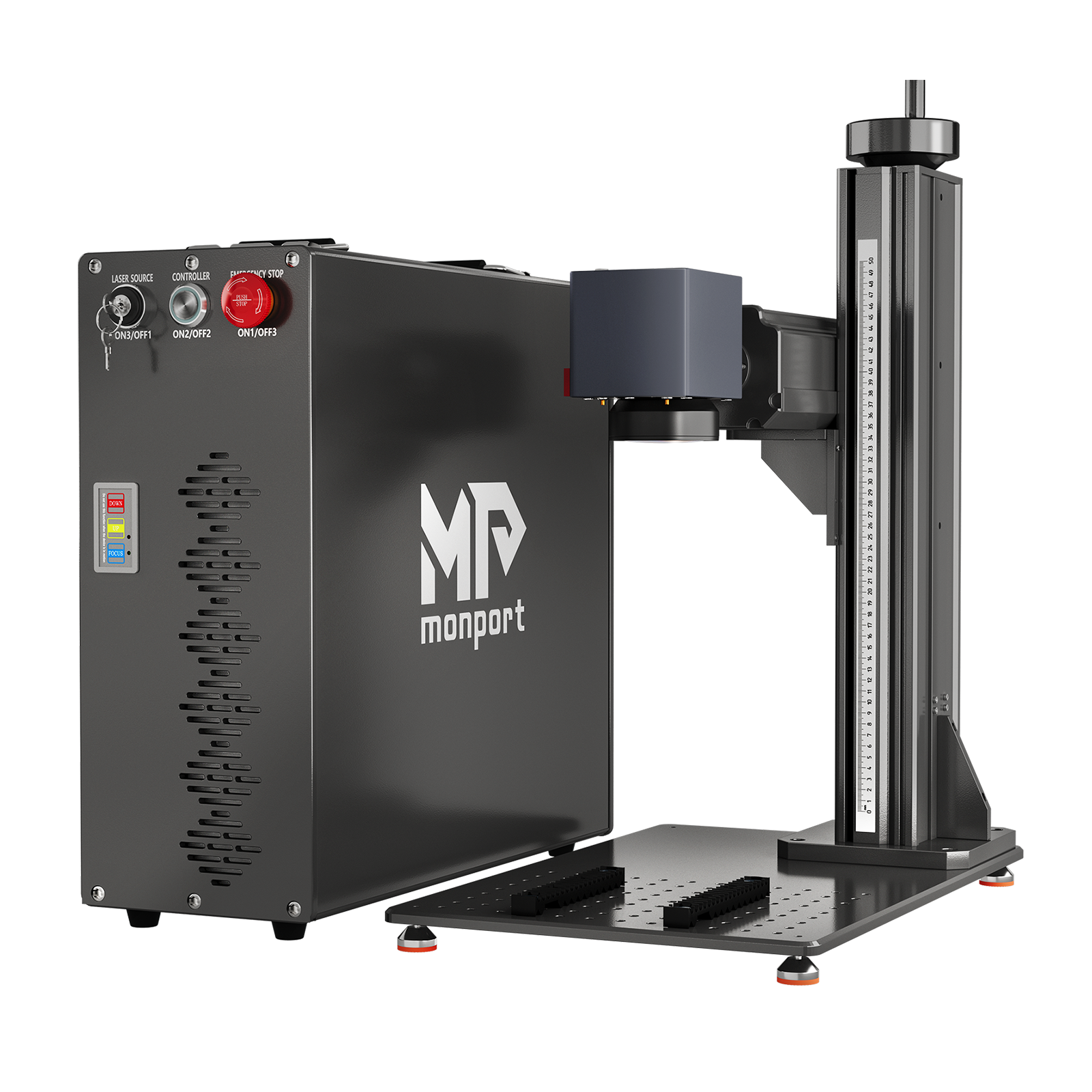 Monport GT 200W Split MOPA & Incisore laser a fibra con messa a fuoco automatica & Macchina per marcatura a colori