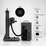 Monport GPro Vision 100W Laser per incisione e marcatura in fibra MOPA Split con Visione Intelligente 16MP e Messa a fuoco automatica