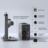 Incisore e marcatore laser a fibra ottica Monport GT 30W con messa a fuoco automatica (5.9“ x 5.9”)