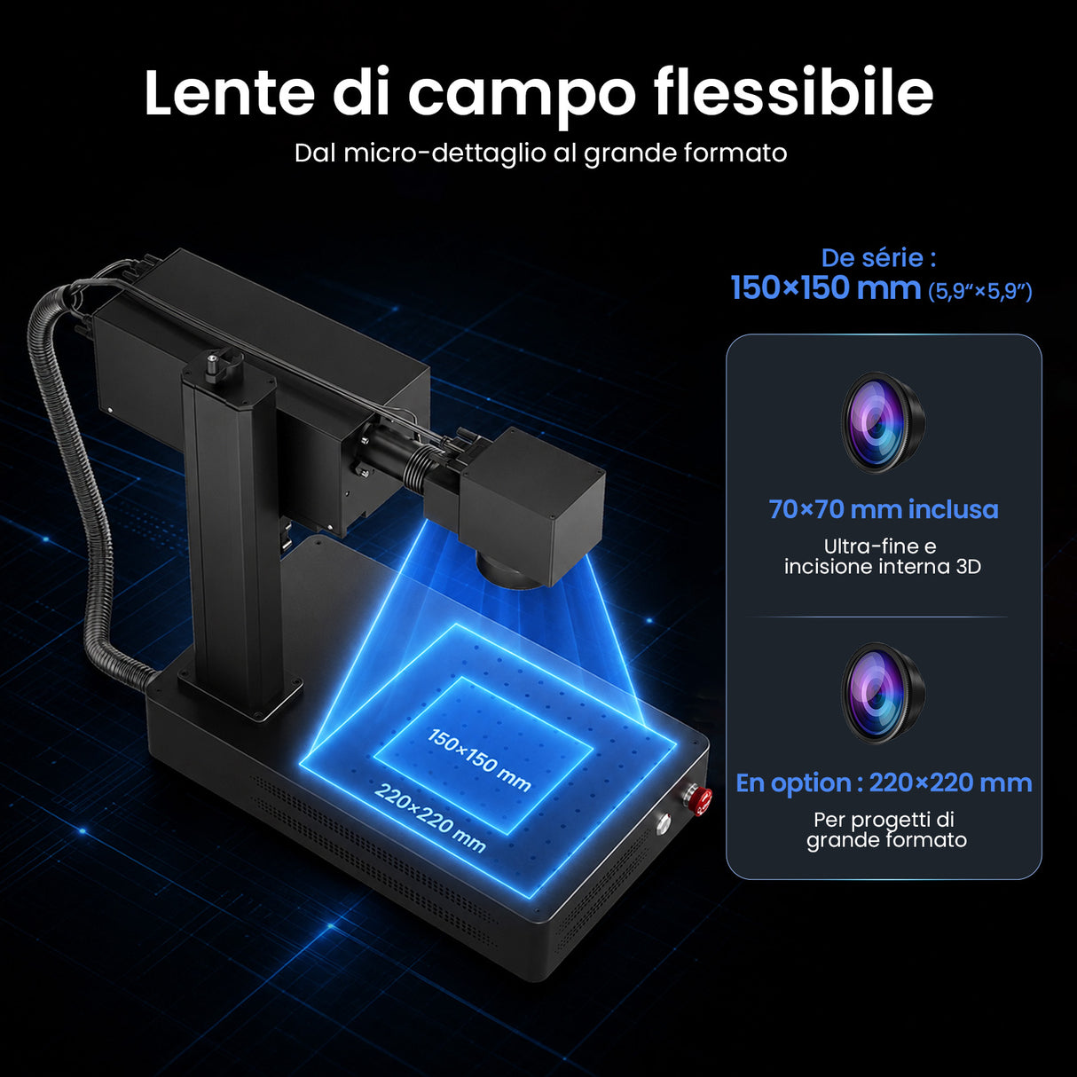 Monport UV Pro 10W Laser UV per incisione e marcatura | Incisione interna 3D su cristallo