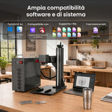 Monport GPro Vision 200W Laser per incisione e marcatura in fibra MOPA Split con Visione Intelligente 16MP e Messa a fuoco automatica