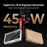 Monport Reno45 Pro Vision Aggiornato 45W Incisore & Tagliatore Laser CO₂ con Raffreddamento ad Acqua Integrato & Fotocamera HD da 8 MP