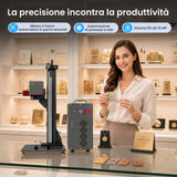 Monport GPro Vision 100W Laser per incisione e marcatura in fibra MOPA Split con Visione Intelligente 16MP e Messa a fuoco automatica