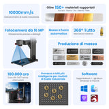 Monport GPro Vision 100W Laser per incisione e marcatura in fibra MOPA Split con Visione Intelligente 16MP e Messa a fuoco automatica