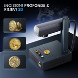 Macchina per incisione e marcatura laser in fibra MOPA integrata Monport GM 60W Pro con messa a fuoco automatica