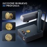 Macchina per incisione e marcatura laser a fibra integrata Monport GM 50W Pro con messa a fuoco automatica - Macchina