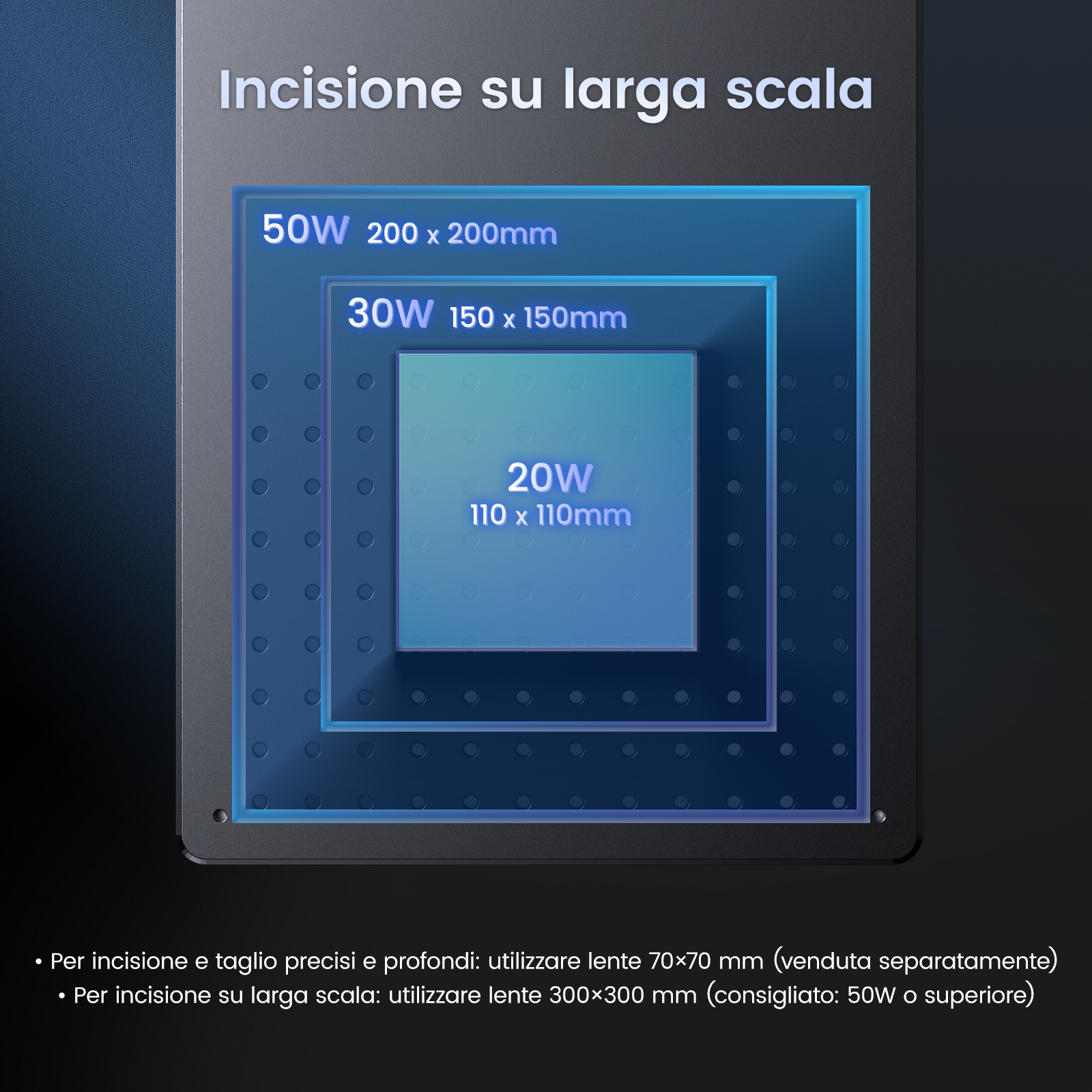 Monport GT 50W Macchina separata per incisione e marcatura laser a fibra con messa a fuoco automatica (200 mm × 200 mm)