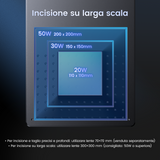Incisore e marcatore laser a fibra ottica Monport GT 30W con messa a fuoco automatica (5.9“ x 5.9”)