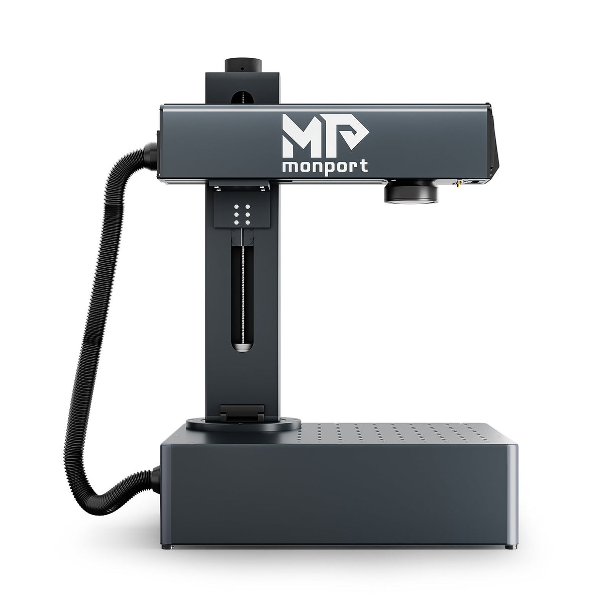 La macchina di incisione e marker con un laser a fibre ottiche MOPA integrato è stata potenziata da Monport GA con 30W