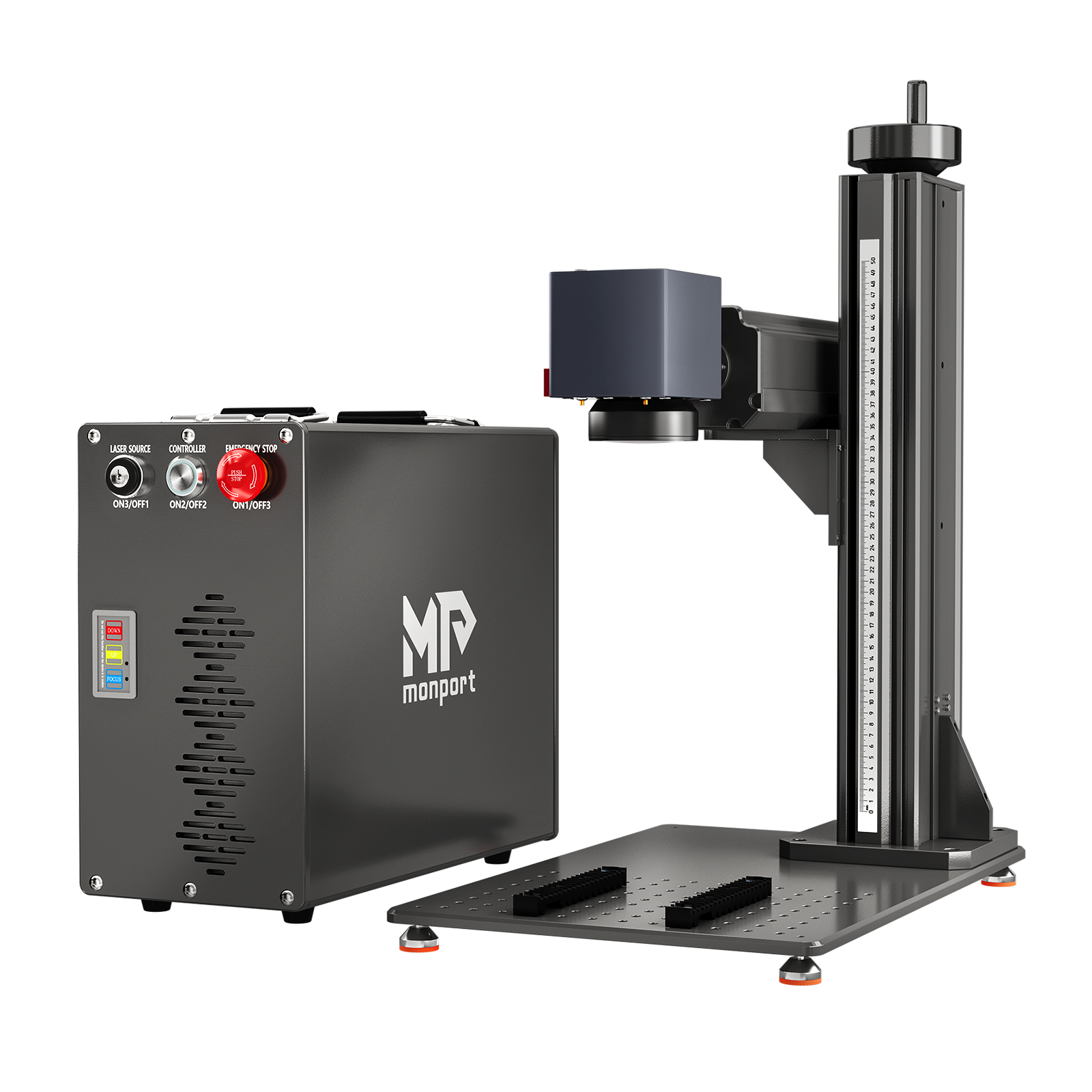 Monport GT 60W Macchina separata per incisione e marcatura a colori con laser a fibra MOPA e messa a fuoco automatica