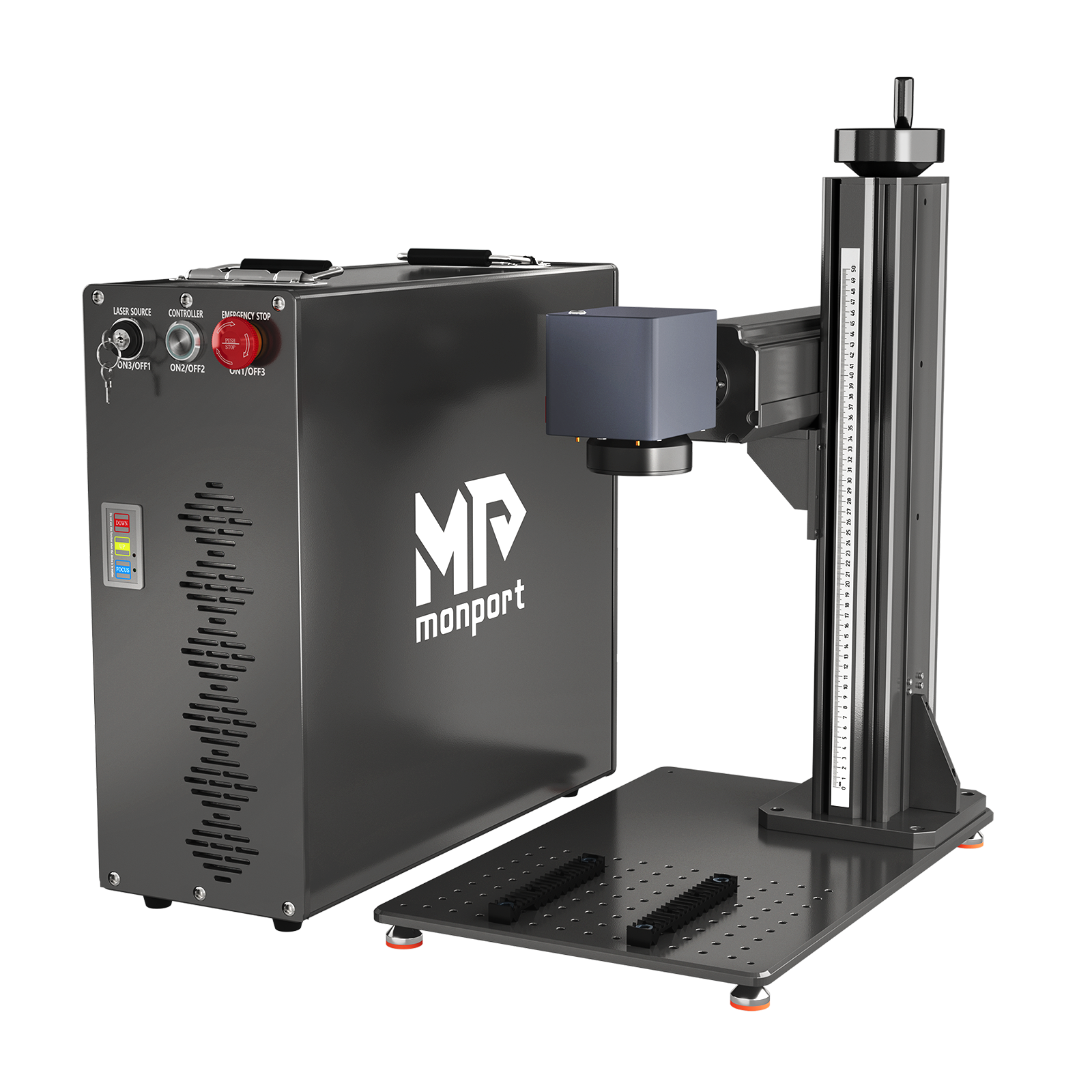 Monport GT 200W Split MOPA & Incisore laser a fibra con messa a fuoco automatica & Macchina per marcatura a colori