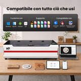 Monport Reno65 Pro 65W Incisore Laser CO₂ Aggiornato (24" × 16") con Raffreddamento ad Acqua, Assistenza Aria Integrata e Ripresa dell’Incisione dopo un’Interruzione di Corrente
