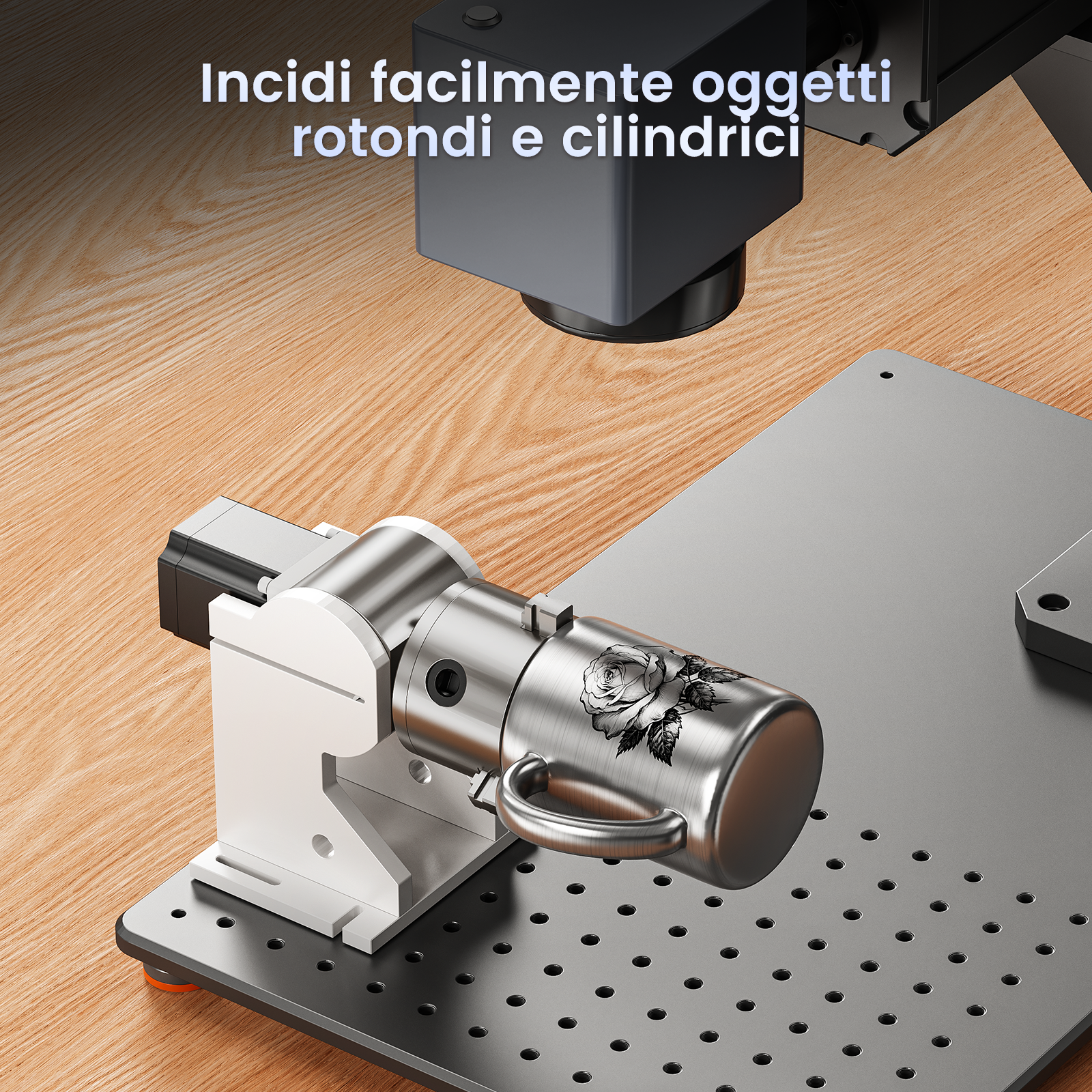 Monport GT 60W Macchina separata per incisione e marcatura a colori con laser a fibra MOPA e messa a fuoco automatica