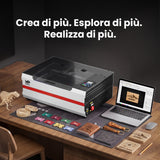 Monport Reno45 Pro Vision Aggiornato 45W Incisore & Tagliatore Laser CO₂ con Raffreddamento ad Acqua Integrato & Fotocamera HD da 8 MP
