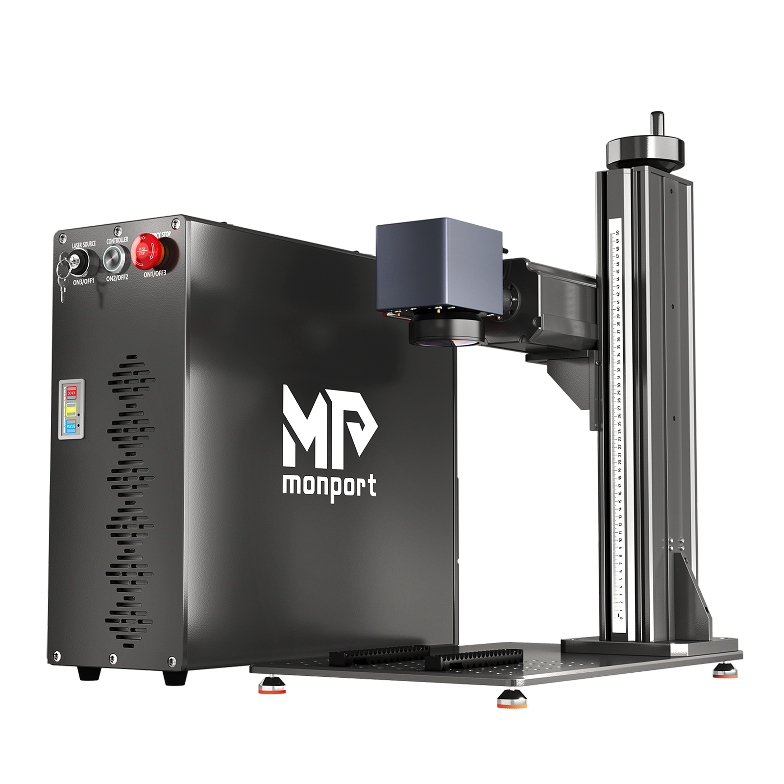 Monport GT 200W Split MOPA & Incisore laser a fibra con messa a fuoco automatica & Macchina per marcatura a colori