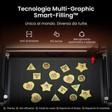 Monport Reno65 Pro Vision 65W Incisore e taglierina laser CO2 da tavolo (24“ X 16”) con fotocamera HD da 8 MP e autofocus assistito magneticamente