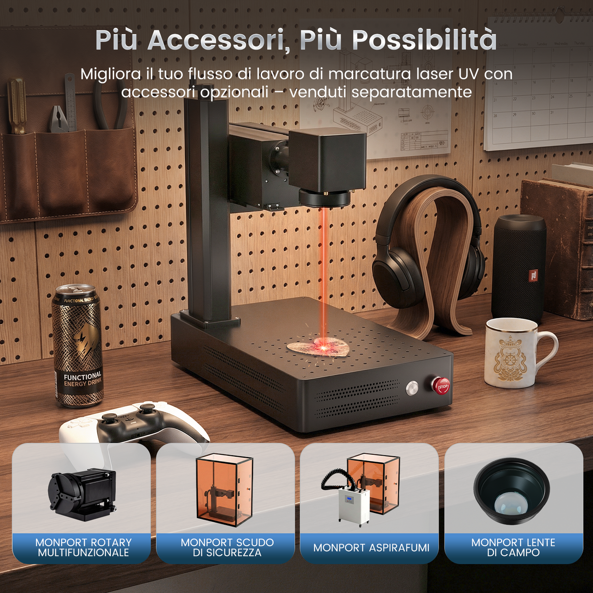 Macchina per incisione e marcatura laser UV Monport GM 10W