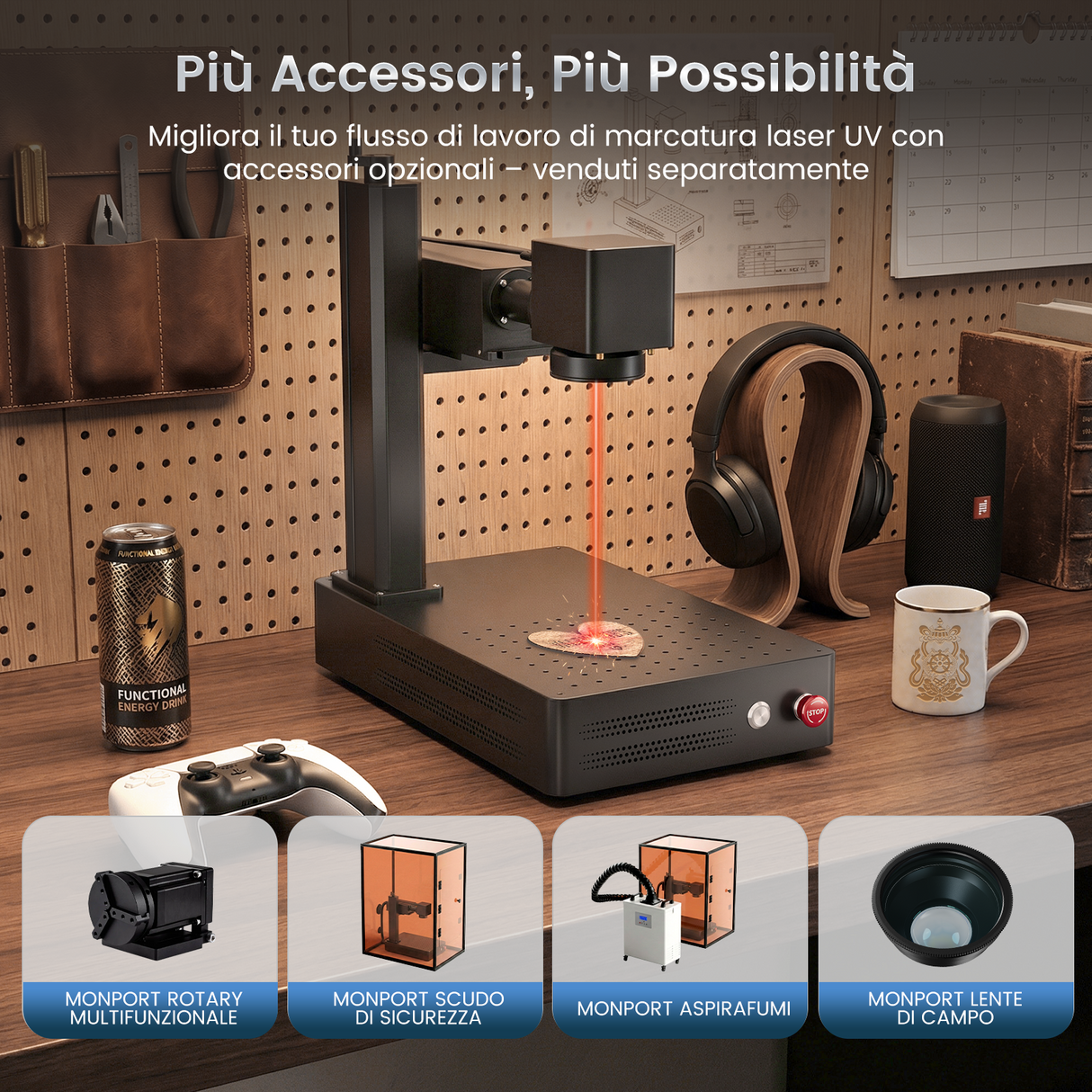 Macchina per incisione e marcatura laser UV Monport GM 6W