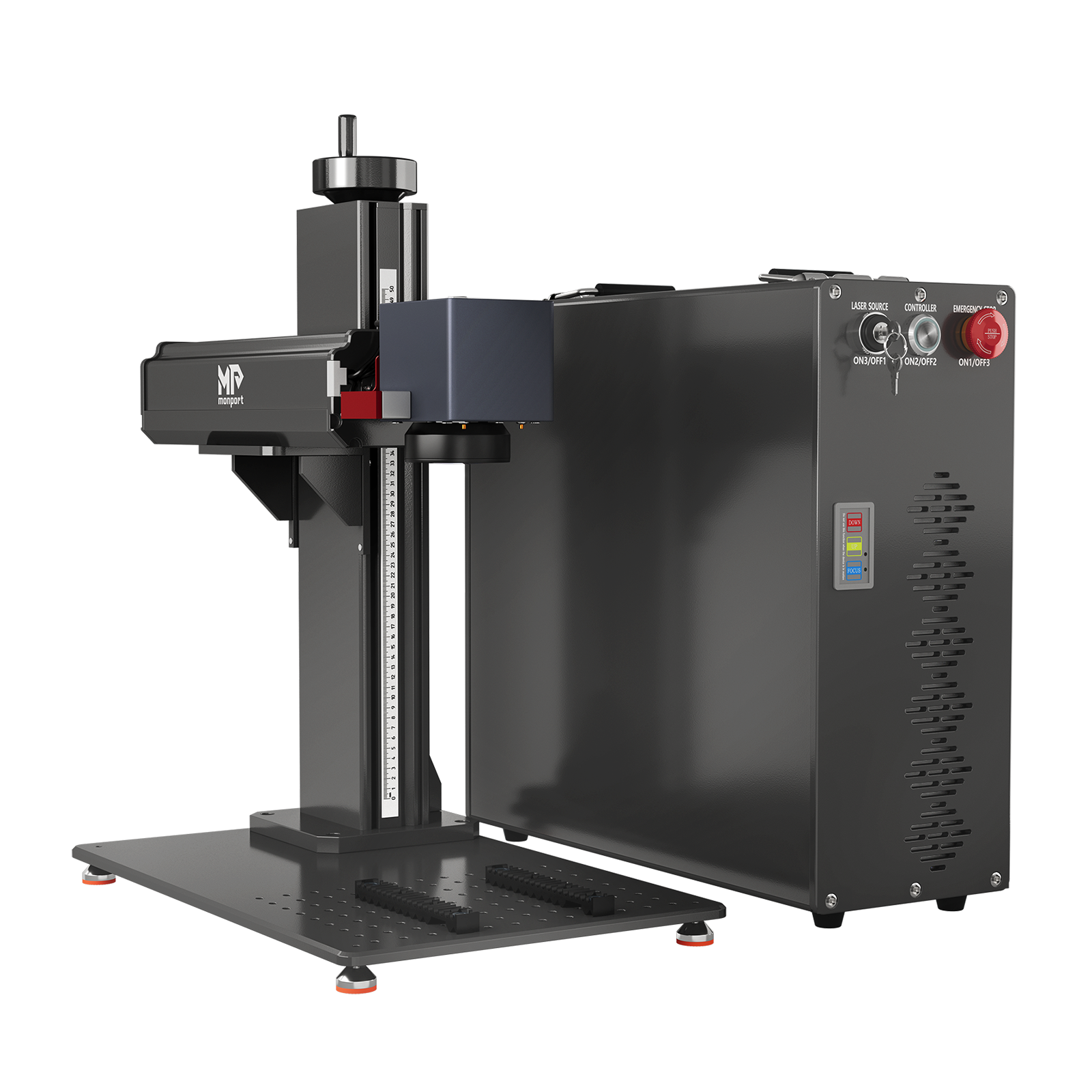 Monport GT 200W Split MOPA & Incisore laser a fibra con messa a fuoco automatica & Macchina per marcatura a colori