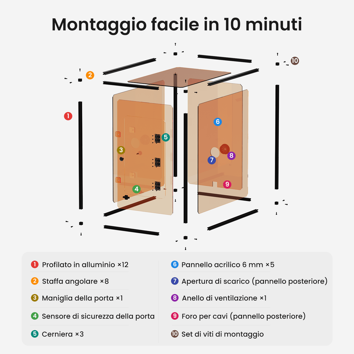 Custodia per incisore laser Monport per laser a fibra diviso e integrato