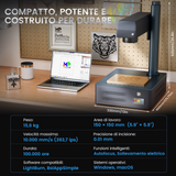 Macchina per incisione e marcatura laser a fibra integrata Monport GM 50W Pro con messa a fuoco automatica - Macchina