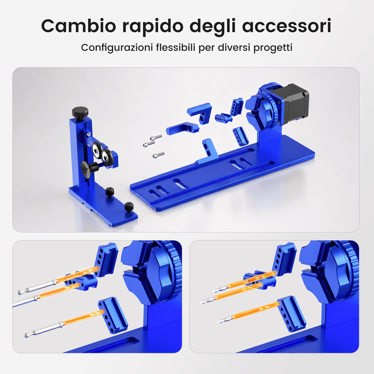 Asse rotativo multifunzionale migliorato per Reno/Gpro Vision