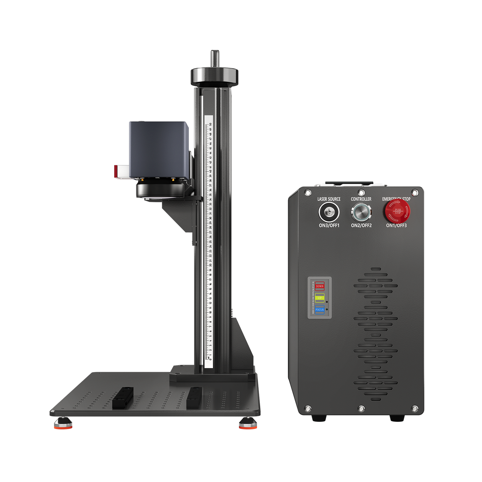 Monport GT 60W Macchina separata per incisione e marcatura a colori con laser a fibra MOPA e messa a fuoco automatica