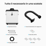 Monport Aspiratore Fumi Laser 200W con Filtrazione a 4 Strati per Incisori Laser CO2 e Fibra
