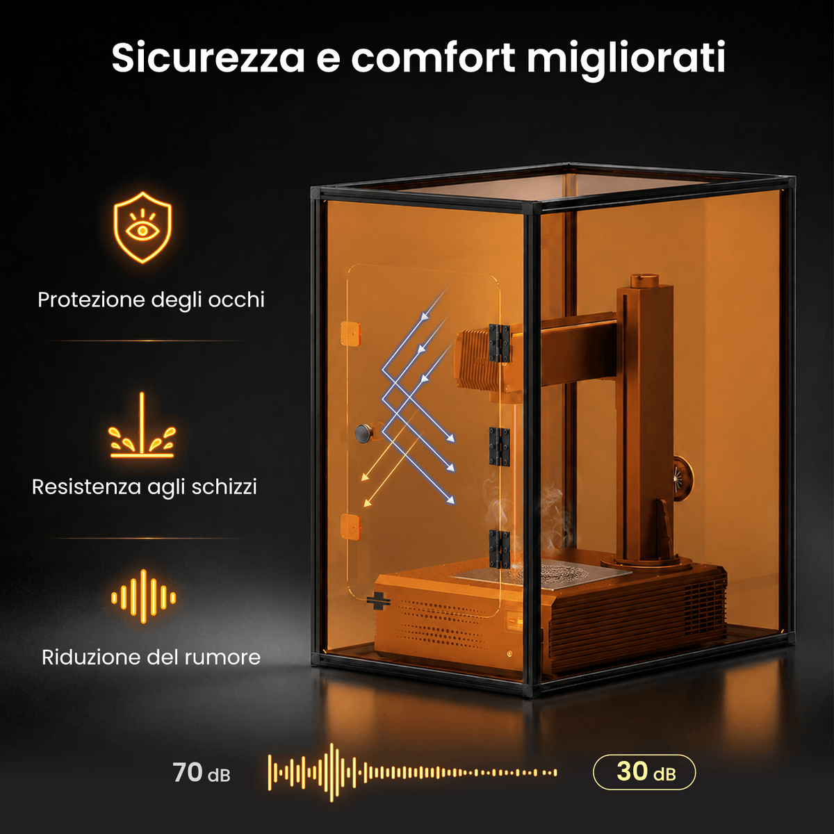 Custodia per incisore laser Monport per laser a fibra diviso e integrato