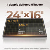 Incisore e taglierina laser CO2 da tavolo Monport Reno65 65W (24“ X 16”) con nuovo semi-autofocus