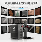 Monport GPro Vision 200W Laser per incisione e marcatura in fibra MOPA Split con Visione Intelligente 16MP e Messa a fuoco automatica
