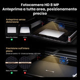Monport Reno45 Pro Vision Aggiornato 45W Incisore & Tagliatore Laser CO₂ con Raffreddamento ad Acqua Integrato & Fotocamera HD da 8 MP